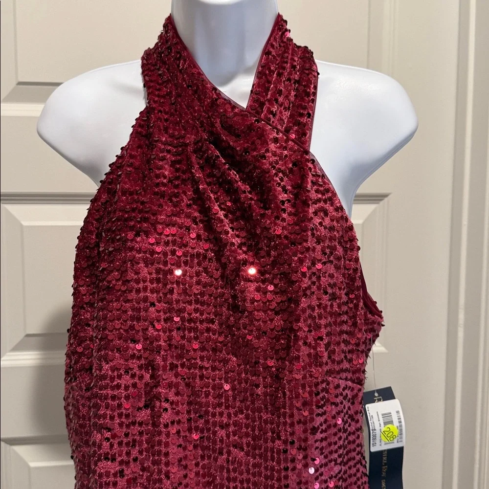 Rachel Roy‎ Sequin Halter Dress XL NWT Party Cocktail Holiday Glam